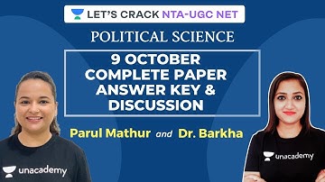 9 October Complete Paper Discussion | Political Science | Target NTA-UGC NET 2020/2021