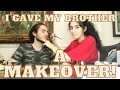 I GAVE MY BROTHER A MAJOR MAKEOVER | makeup + hair...