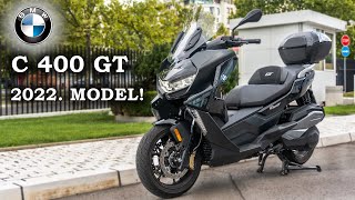 BMW C 400 GT Triple Black NEW 2022 Model Walkaround, All Details, Starting Sound