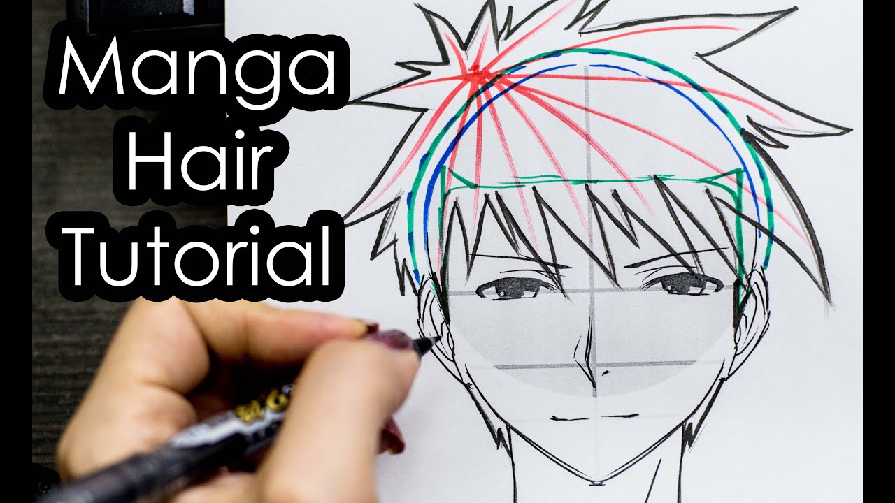 Manga Hair Tutorial : Male and Female Hair - YouTube