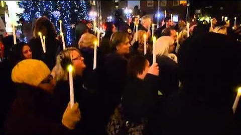 Health care union holds Penn Square vigil for sensible gun l