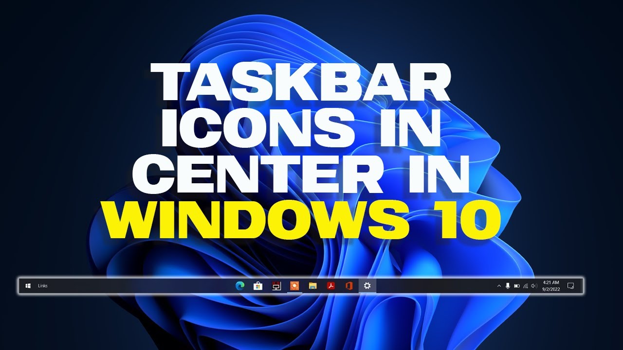 How to center windows 10 taskbar icons just like windows 11 youtube