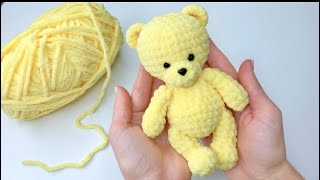 Crochet bear ONE HOUR 6" / Bear TUTORIAL / How to crochet bear / Little bear crochet pattern Etsy