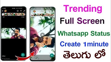How to make full screen whatsapp status | status in rorate  Full Screen  whatsapp status telugu
