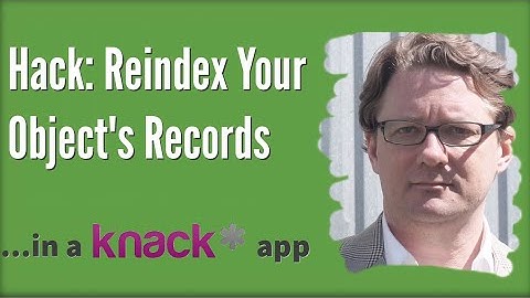Hack: Reindex Your Object