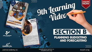 CMA Exam Part 1 Financial Planning Performance and Analytics - 9th Video Lecture