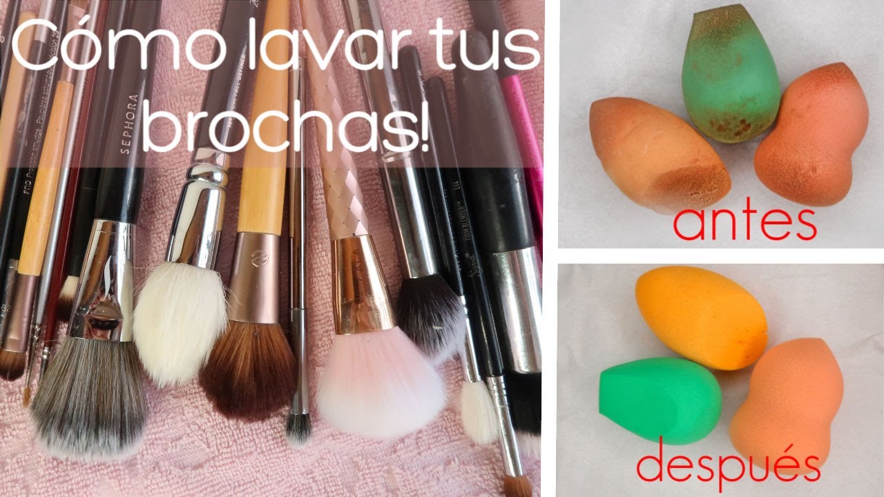 Como lavar las brochas y esponjas de maquillaje