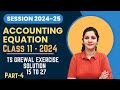 Accounting Equation chapter-4 ( T.S. Grewal) solution 15 to 27
