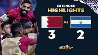 Extended Highlights: Qatar 3-2 El Salvador - Gold Cup 2021