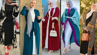 عبايات خروج مفتوحه ٢٠٢٢/عبايات ألوان كولكشن2022/2023بموديلات أنيقه وجناااان😍/hijab fashion2022