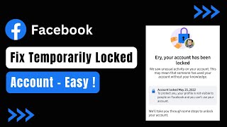 How to Remove Temporarily Locked Facebook Account !