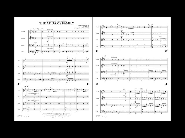 The Addams Family (Theme) (Str. Qrt.) by Vic Mizzy/arr. Larry Moore