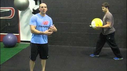 CresseyMedBall.com: Split-Stance Anti-Rotation Medicine Ball ScoopToss