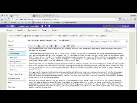 How To Edit A Chapter On FanFiction.net