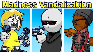 Friday Night Funkin': Madness Vandalization Full Week + Cutscenes [FNF Mod/HARD] Madness Combat Mod