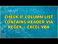 Check if Column List Contains Header via Regex - Excel vba