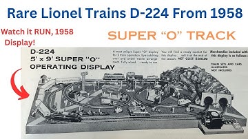 Rare Lionel Trains D-224 1958 5x9 Super O Dealer Layout, Running Trains