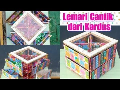 Cara Membuat Lemari Penyimpanan dari Kardus Kerajinan 