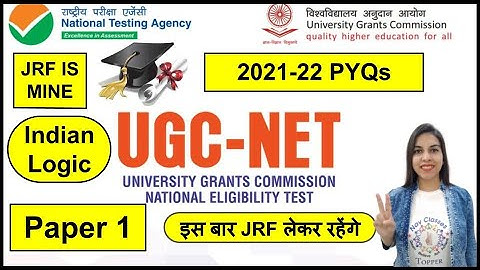 UGC NET JRF Paper 1 2021-22 PYQs Indian Logic | By Navdeep Kaur