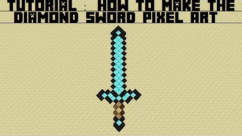 Minecraft How to make a Pixel Art Diamond Sword!