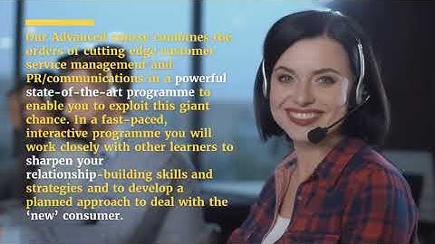 Customer Service and Public Relations Advanced Training