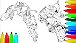 TRANSFORMERS 3 Coloring Pages Colouring Pages for Kids with Colored Markers