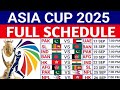 Asia Cup 2025 Schedule: Date, Timingsand Venues | Asia Cup Schedule #asiacup2025