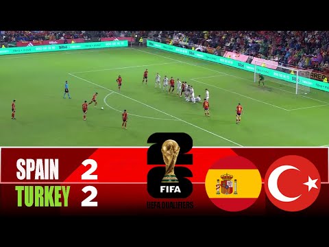 SPAIN Vs TURKEY 2 2 2025 FIFA World Cup Qualifiers Match Highlights