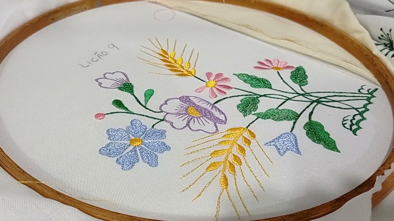 Uma das lições do curso de bordados 🥰