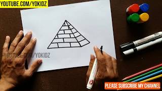 How to draw PYRAMID easy