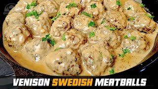 Venison Swedish Meatballs Recipe - Homemade Deer Meatballs in Creamy Gravy