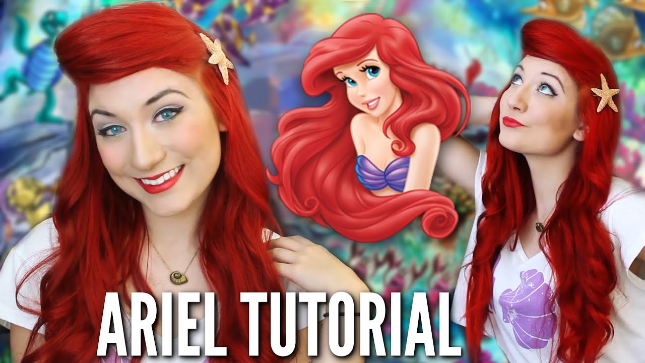 ARIEL THE LITTLE MERMAID HAIR MAKEUP TUTORIAL YouTube ARIEL THE LITTLE MERMAID HAIR MAKEUP TUTORIAL YouTube