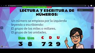 Lectura y escritura de números hasta el 99 999