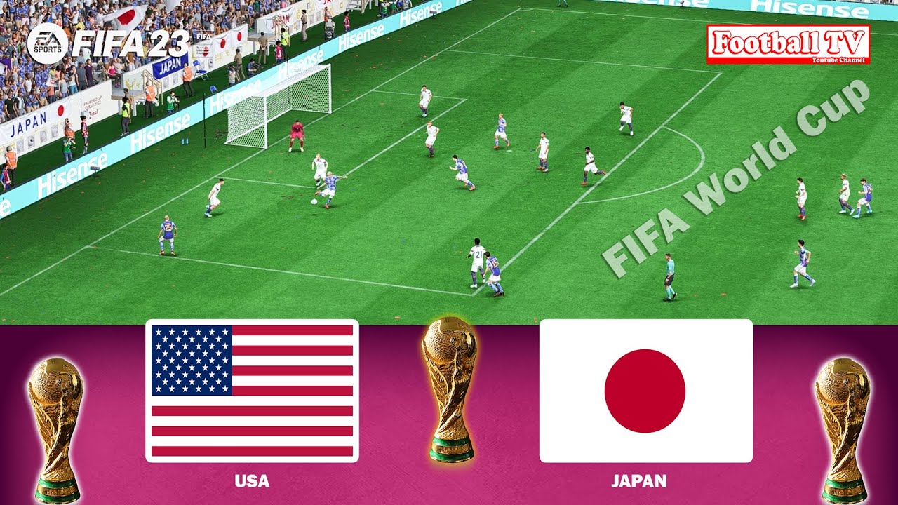 FIFA 23 USA vs JAPAN - FIFA World Cup Final Full Match All Goals Next Gen Gameplay