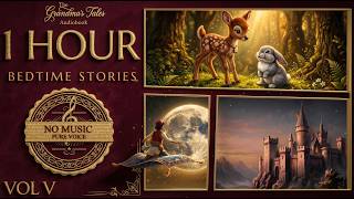 1 Hour NO MUSIC Bedtime Stories VOL V 🌙 Low Stimulation ✨ Pure Soothing Female Voice