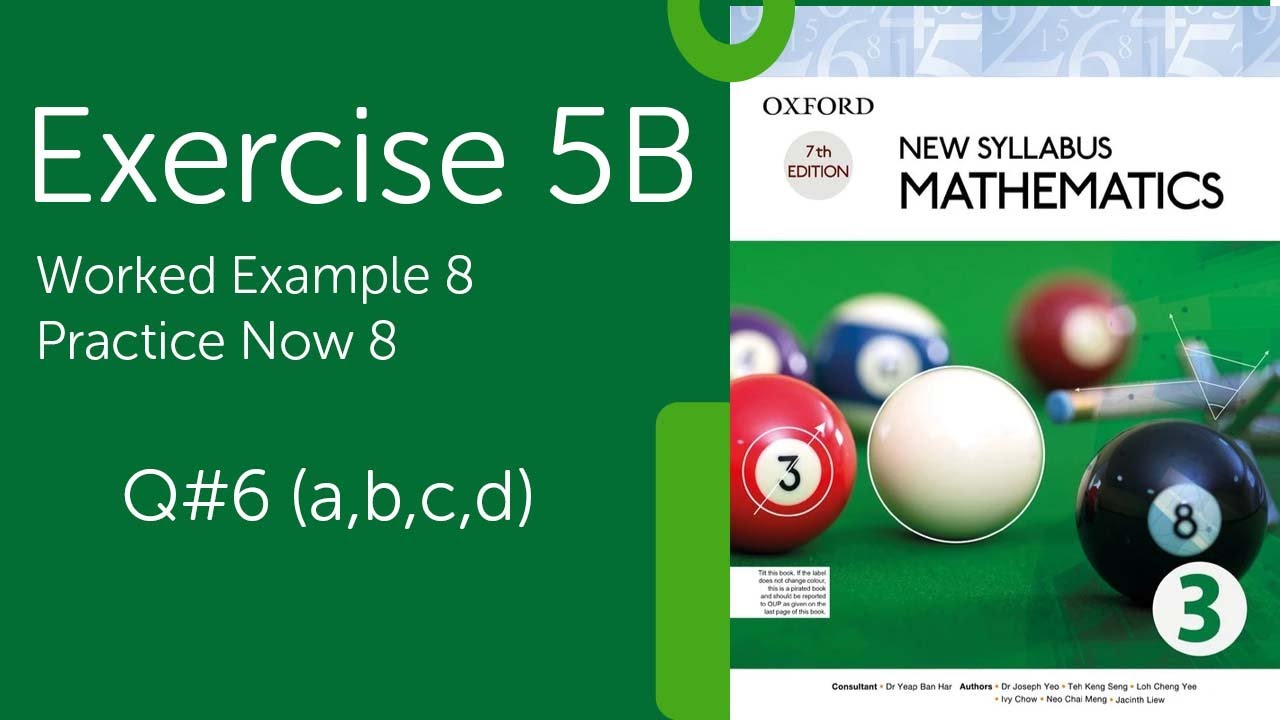 D3 Maths Chapter 5 Exercise 5B Q 6 a-d - YouTube