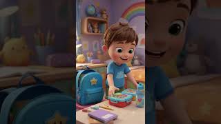 🎒 Pack My School Bag! 📚 | Back to School Song for Kids | Kids Learning #shorts