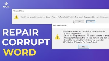 [2025] Word Found Unreadable Content? How to Repair Corrupt Word - 3 Ways