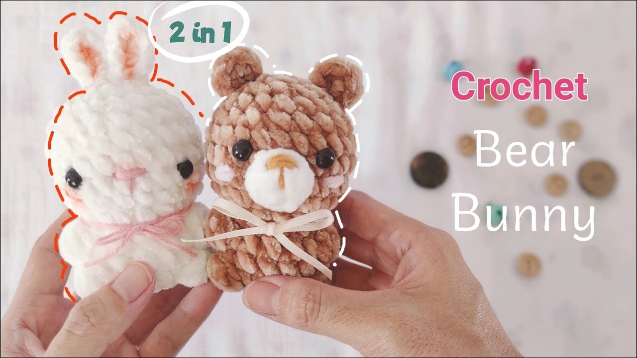 Crochet bear and bunny amigurumi pattern