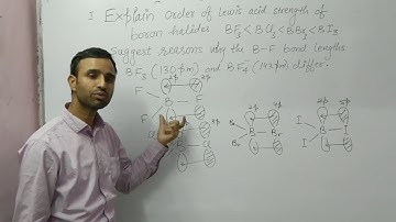 Acidic order of Boron halides, BF3,BCl3,BBr3,BI3, p pi- p pi back bonding, BF3 and BF4- Bond length