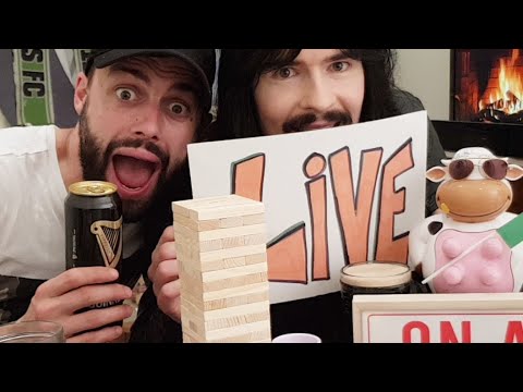Irish People Try Drinking Jenga - LIVE SHOW!! - NOW!! - Irish People Try Drinking Jenga - LIVE SHOW!! - NOW!!