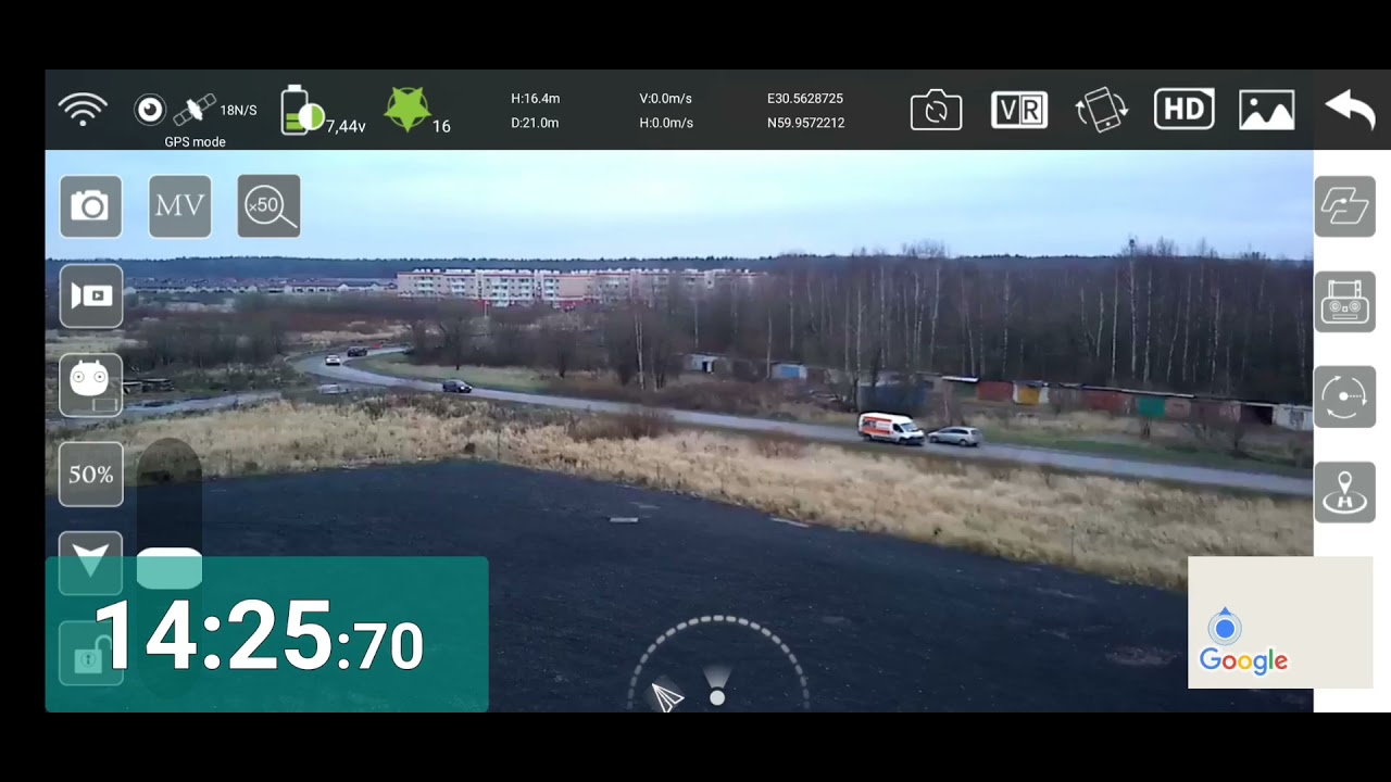 SG906 MAX тест времени полёта