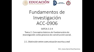 2 1 Distinción entre comunicación escrita y oral