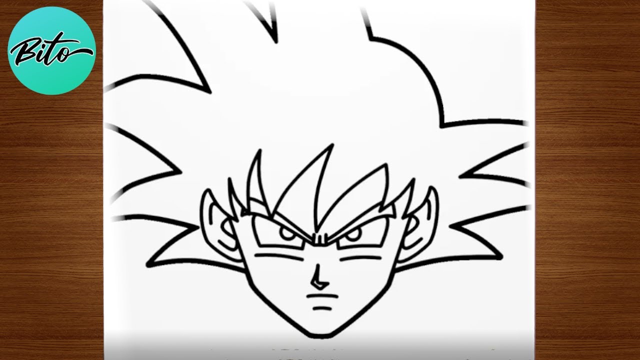 Desenho do Goku passo a passo para desenhar