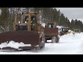 Dozers plow in Yellowstone