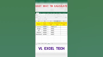 how to calculate tax/increment/decrement full video on my channel#shorts #you #youtube #vlexceltech