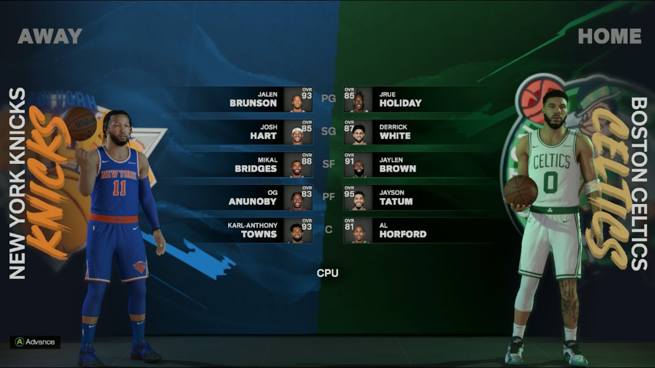 NBA 2K25 - New York Knicks @ Boston Celtics - 2025 NBA Playoffs Round 2 (Game 5)