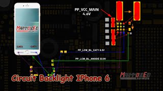 دائرة الإضاءة فى ايفون 6 | Circuit Backlight IPhone 6