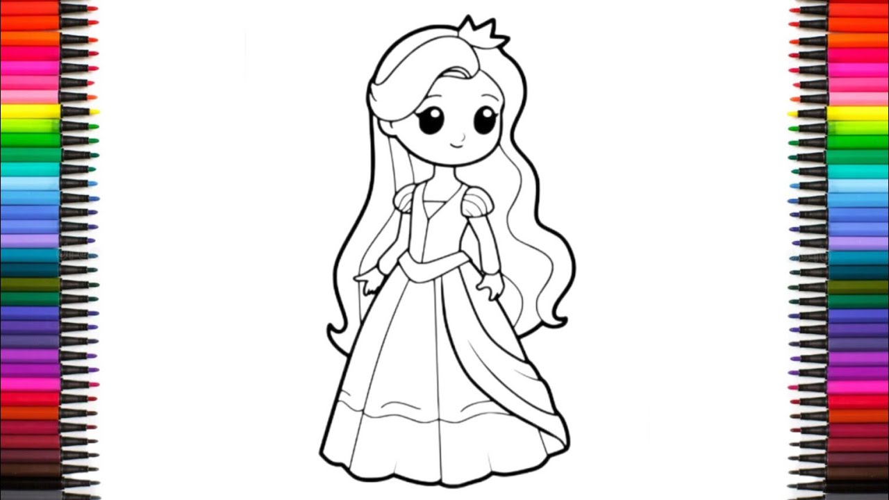 How To Draw Princess | How To Draw Princess Easy | Qute Princess ...