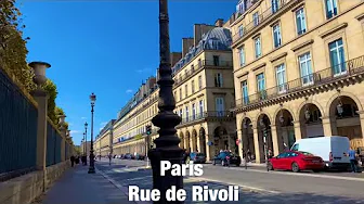 Paris city walks   Rue de Rivoli   Paris, France 4K